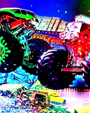 Hot Wheels Monster Trucks Live Glow-N-Fire sports event